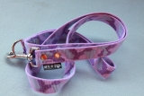 Nylonové vodítko 2,5 cm / 1 m - Army růžovo fialové Lux
