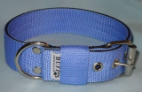 Nylonový obojek 4 cm - sv.modrý Lux