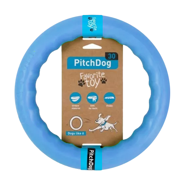 PitchDog - kroužek pro psy modrý 20 cm