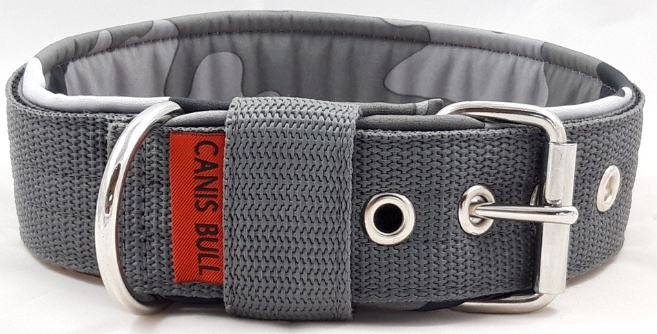 Obojek nylon. š. 5 cm , nerezové kování + softshell podšití - různé barvy