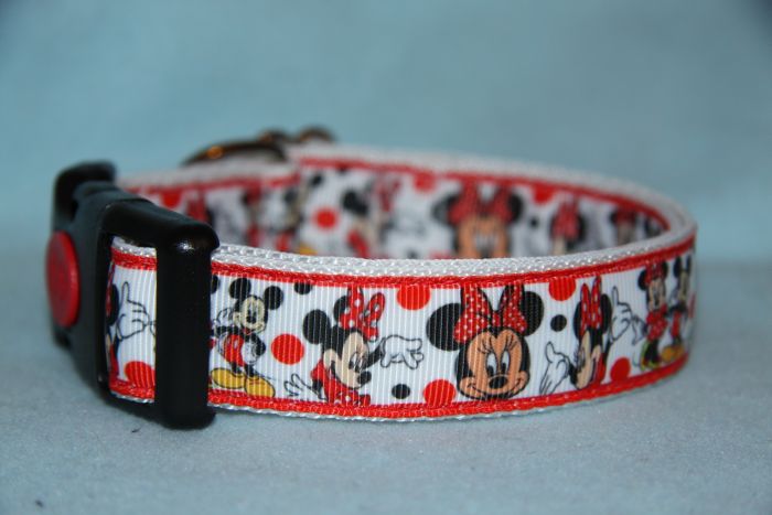 Nylonový obojek š.2,5cm plast spona-Mickey mouse