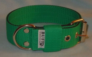 Nylonový obojek 4 cm - Zelený Lux