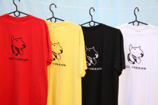 Bull Terrier vyšívané tričko (přední i zadní strana) 