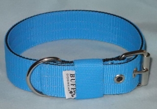 Nylonový obojek 4 cm - modrý Lux