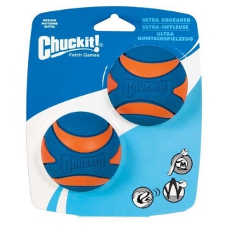 Míček Ultra Squeaker Ball Medium 6,5 cm - 2 na kartě